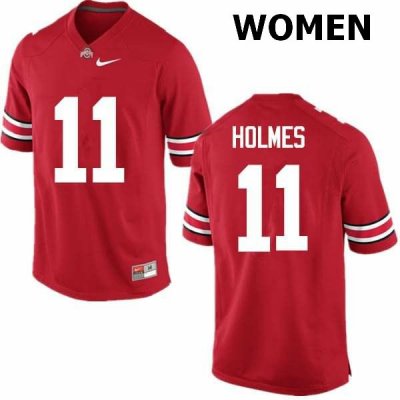 Women's Ohio State Buckeyes #11 Jalyn Holmes Red Nike NCAA College Football Jersey Wholesale ZGB0444DF